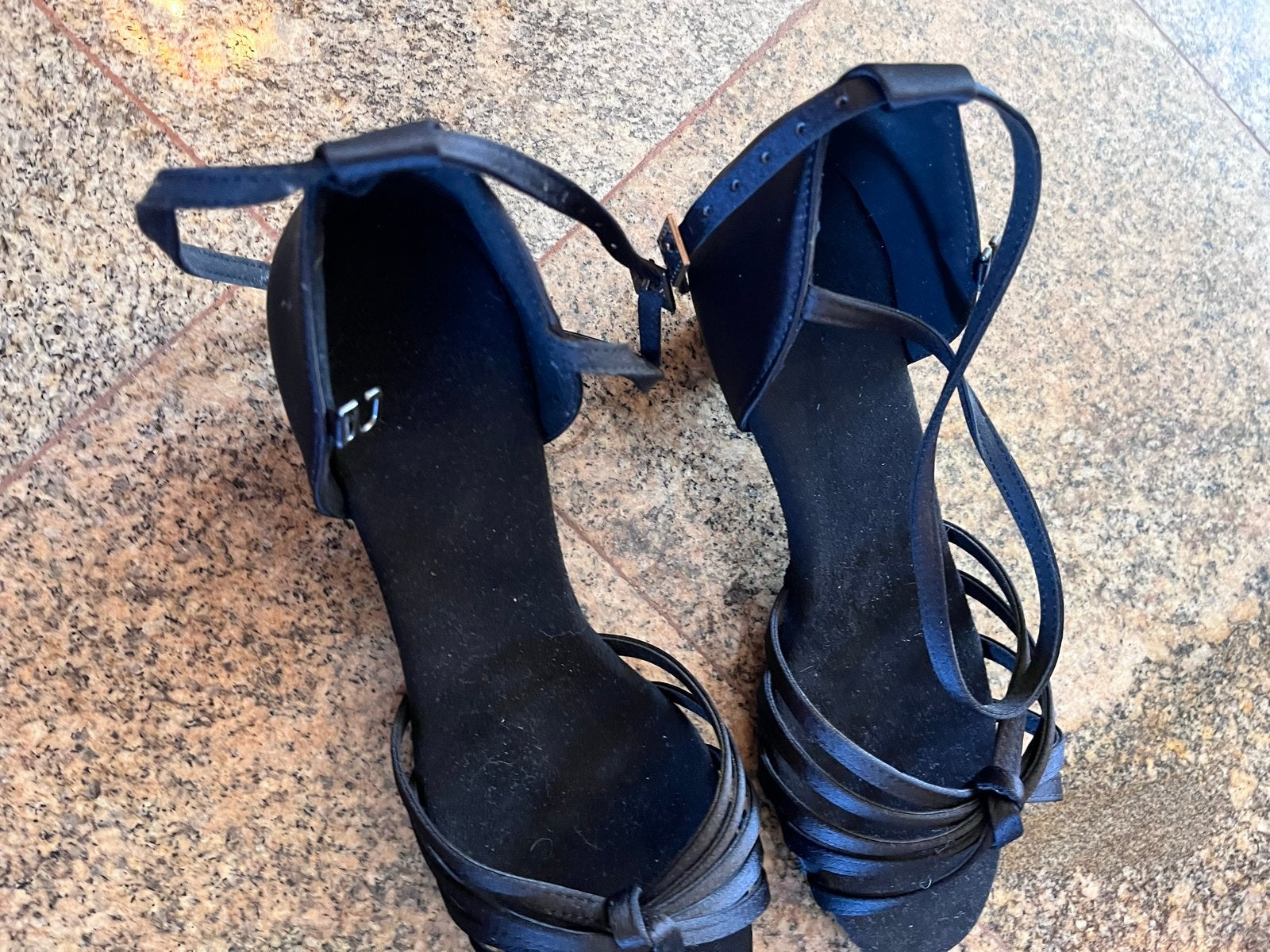 Zwarte dansschoenen met leren zolen - Maat 39, Ophalen, Zo goed als nieuw, Zwart, Dansschoenen