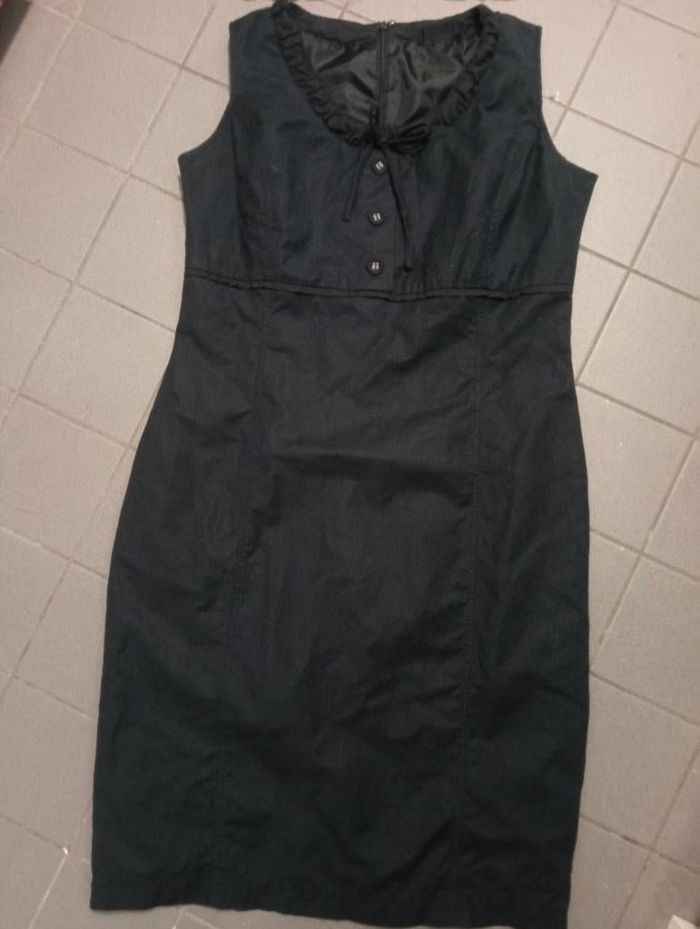 Prachtige Blue River Jurk Model Mira Donkerblauw Maat 42, Blauw, Maat 42/44 (L), Ophalen of Verzenden, Zo goed als nieuw