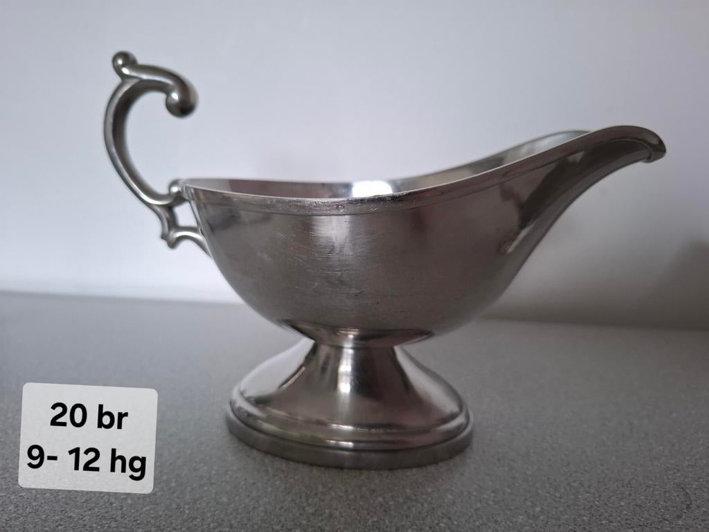 Vintage RVS saus-jus kom met handvat, Ophalen of Verzenden