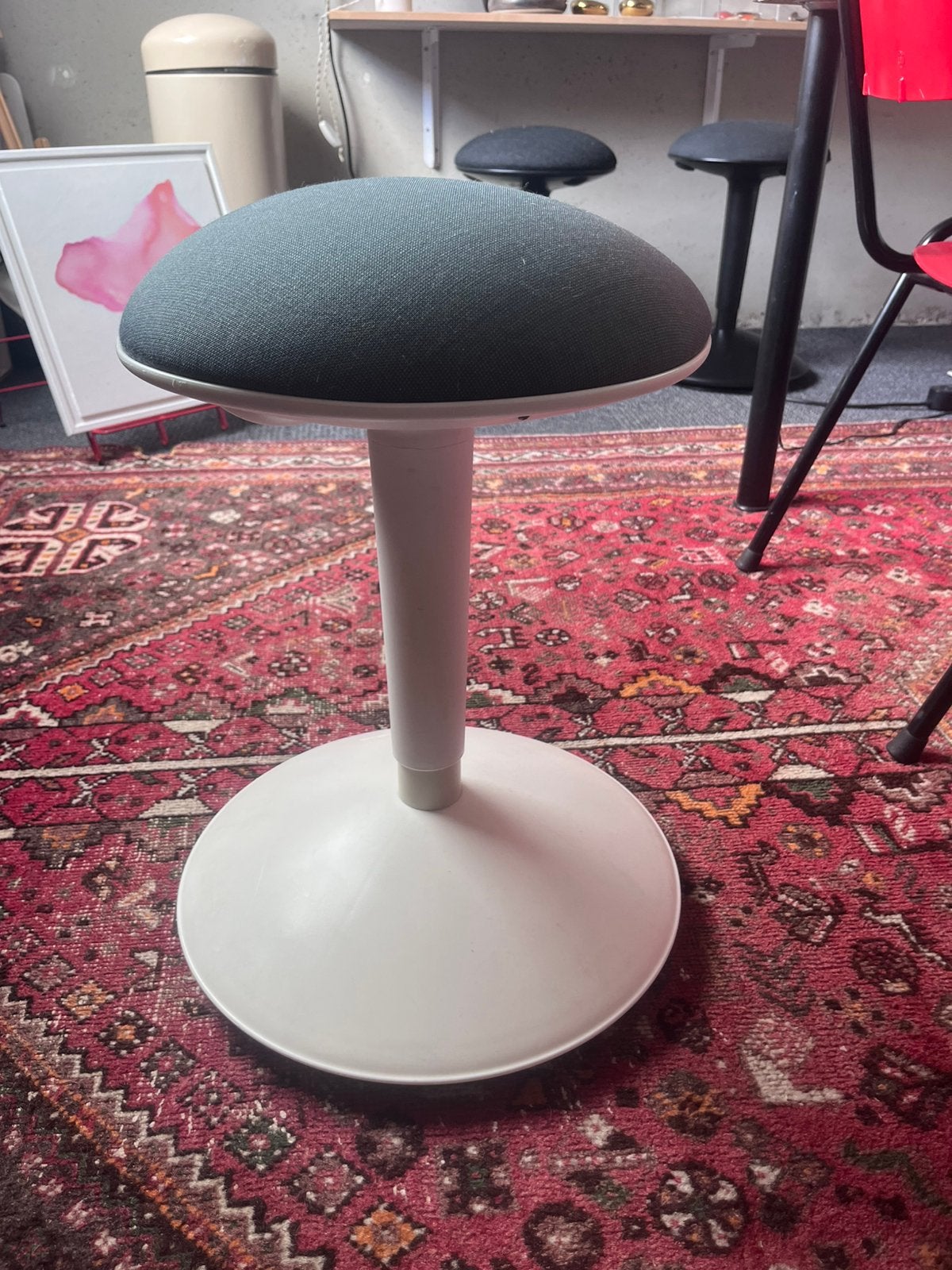 Ikea Nilserik kruk wit/Vissle grijs, Ophalen, Gebruikt, Kunststof