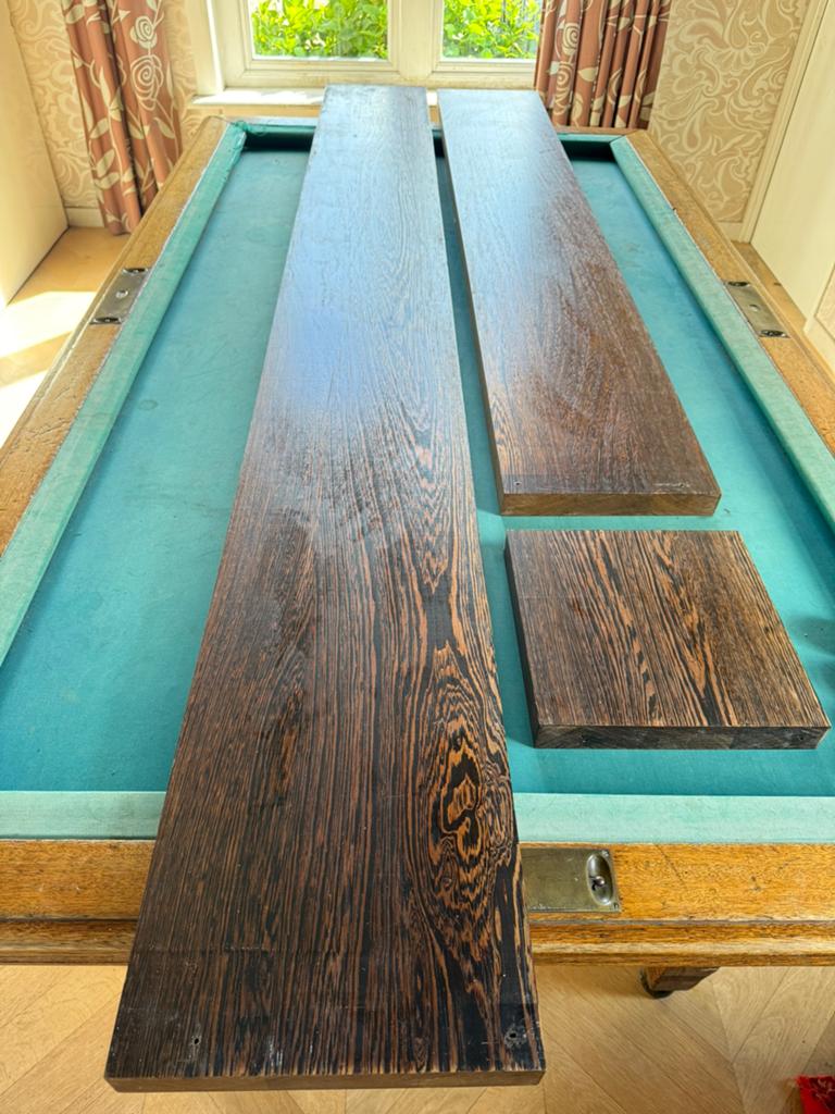 Wengé massieve houten planken, diverse afmetingen, Doe-het-zelf en Verbouw, Hout en Planken, Ophalen, Gebruikt, 25 tot 50 mm, 200 tot 250 cm