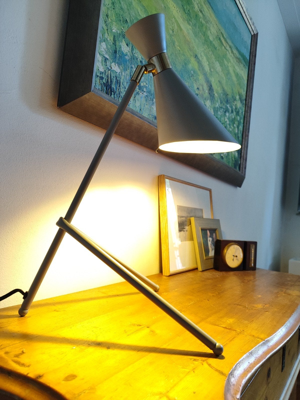 Diabolo tripod tafel design lamp, Diabolo, Zo goed als nieuw, Minder dan 100 cm, Metaal