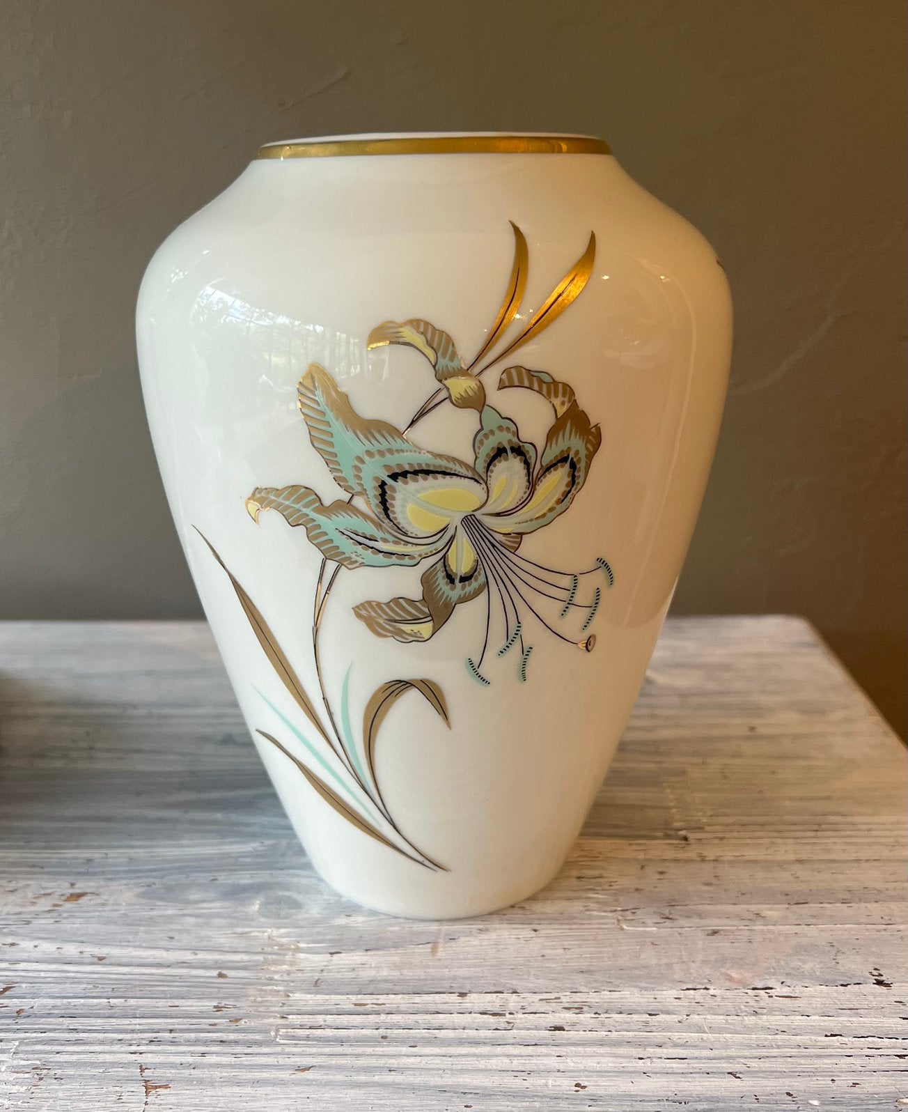 Seltmann Bavaria porseleinen vaas 20 cm | bloemendecor, Ophalen of Verzenden, Zo goed als nieuw, Wit