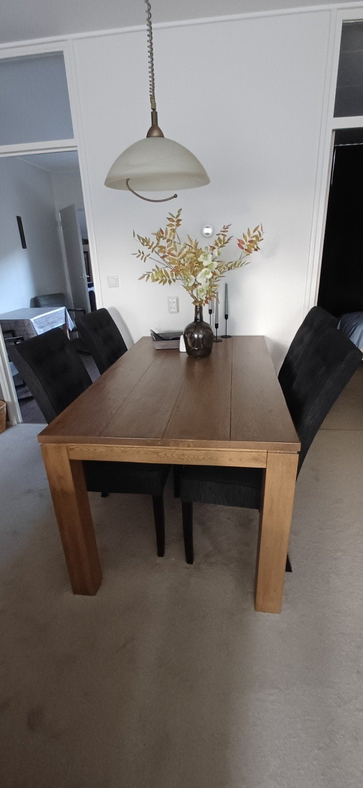 Eethoek met 4 stoelen, Huis en Inrichting, Complete eetkamers, Ophalen, Zo goed als nieuw, 4 tot 6 stoelen