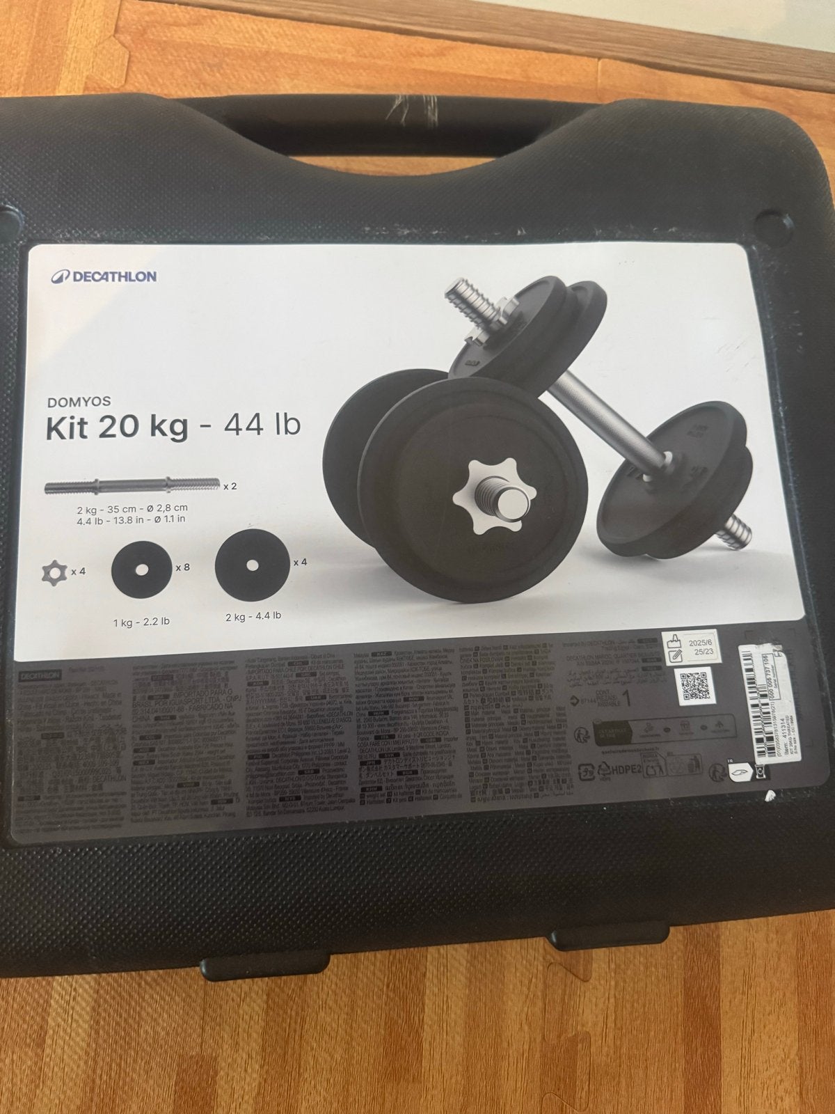 Domyos Halterset 20 kg - Zo goed als nieuw, Ophalen, Zo goed als nieuw, Armen, Halterset