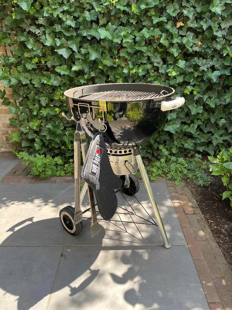 Verrijdbare barbecue BBQ Weber rond 50cm / h 75cm, Ophalen, Gebruikt, WEBER BBQ, Met accessoires