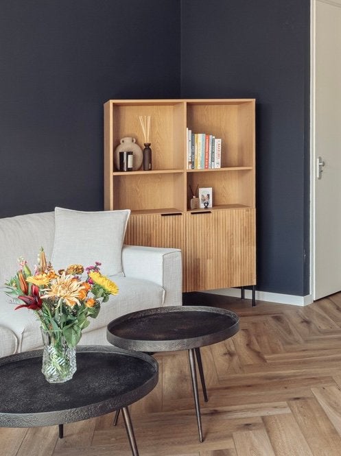 Wandkast NOUS living Joss, Huis en Inrichting, Ophalen, Eikenhout, Nieuw, Minder dan 150 cm