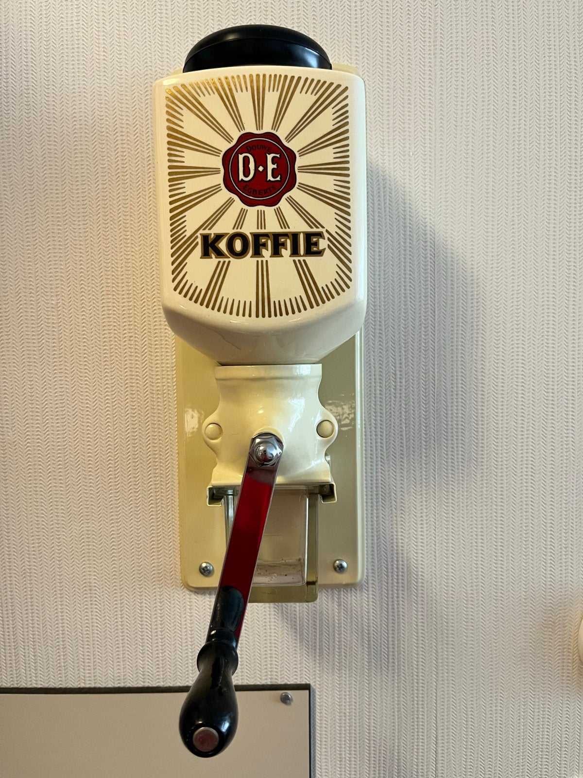 Vintage Douwe Egberts wandkoffiemolen, Ophalen of Verzenden