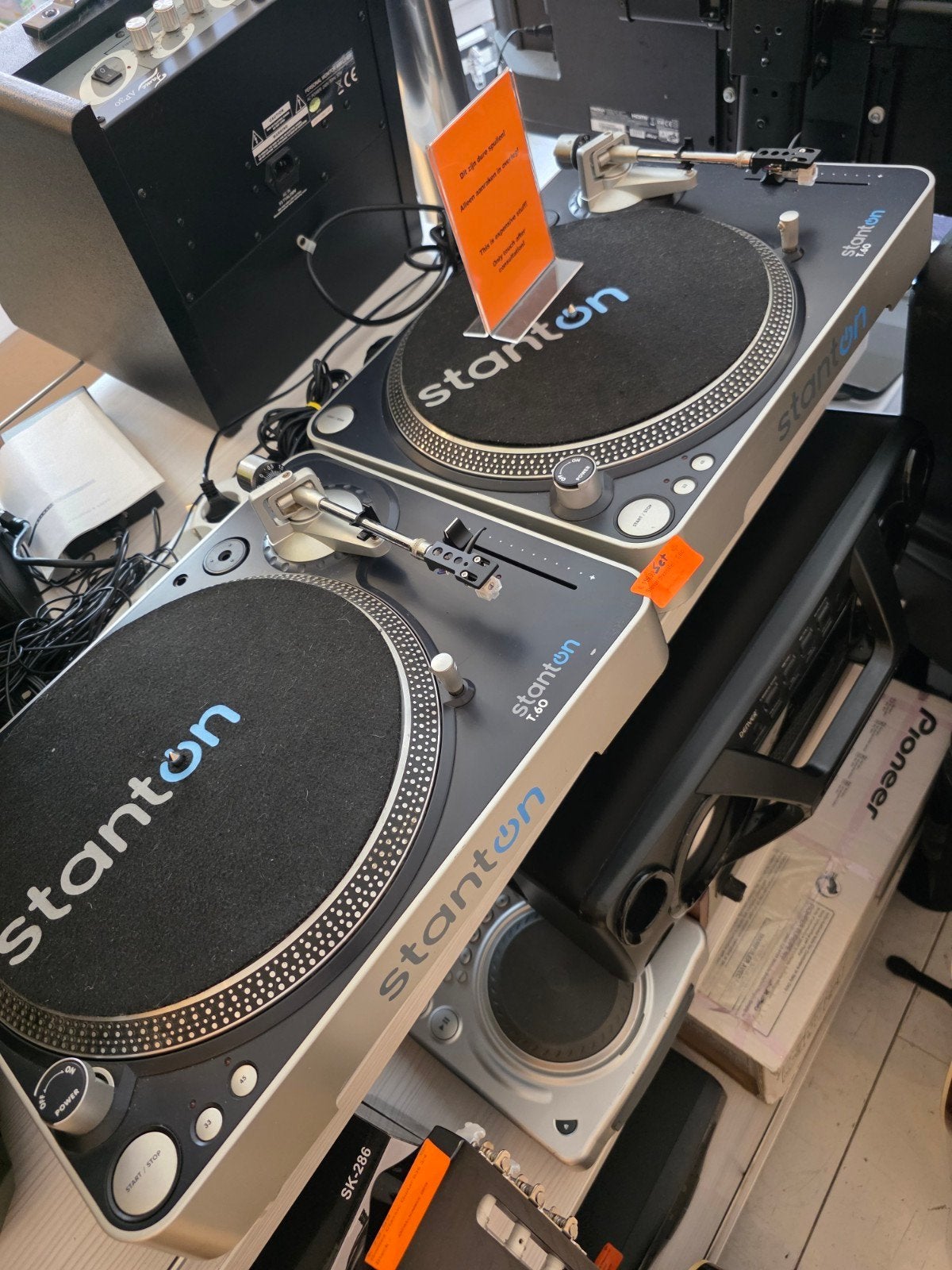 Stanton T.60 Direct Drive Draaitafel set van 2, Gebruikt, Stanton, Pitch-regelaar, Platenspeler
