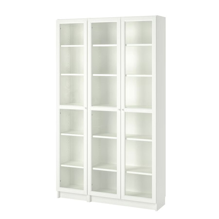 IKEA Billy/Oxberg Boekenkast met glazen deuren, wit, Huis en Inrichting, Kasten | Boekenkasten, Ophalen, Met deur(en), 100 tot 150 cm