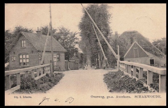 Overgang Avenhorn Scharwoude 1902 klein rond stempel, Verzenden, Voor 1920, Gelopen, Noord-Holland
