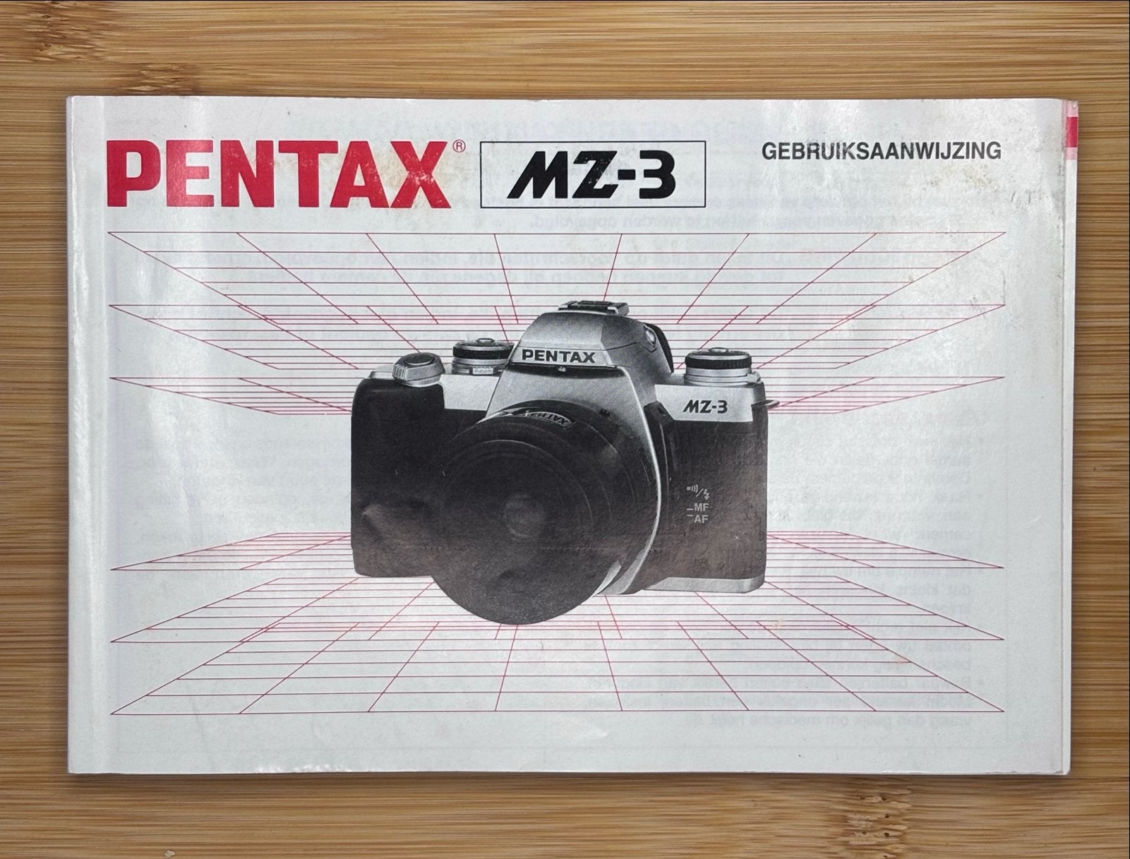 Pentax MZ-3 Gebruiksaanwijzing - nederlandstalig, Audio, Tv en Foto, Ophalen of Verzenden, Spiegelreflex, Pentax