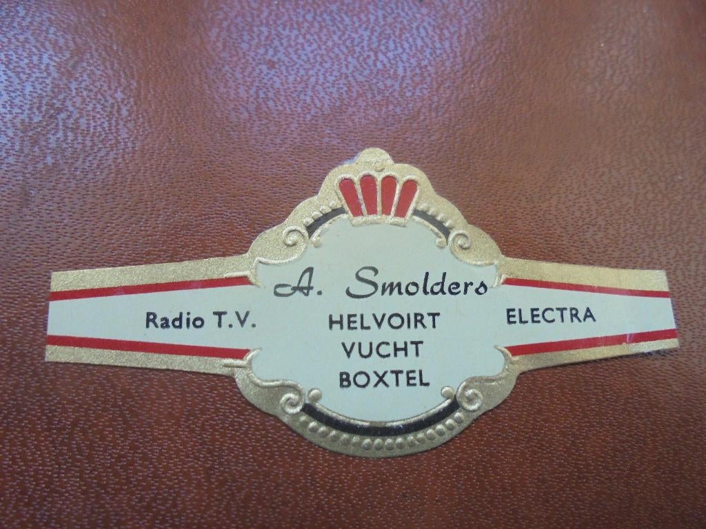 Oude sigarenband Electra A. Smolders BOXTEL, VUGHT, HELVOIRT, Ophalen of Verzenden, Zo goed als nieuw, Sigarenbandjes