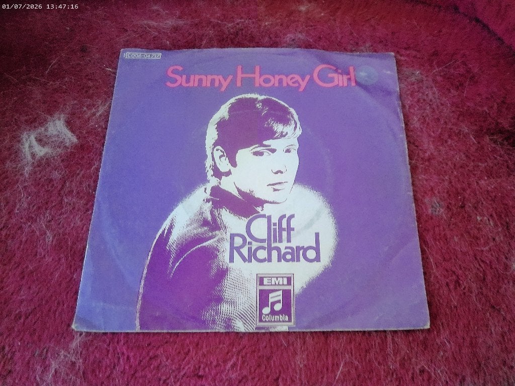 Cliff Richard - Sunny Honey Girl, Gebruikt, Fotohoes, 7 inch, Ophalen of Verzenden