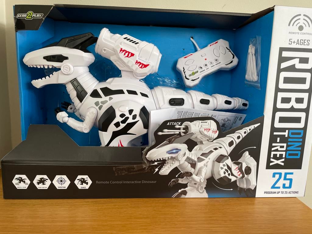 Gear2Play Robo Dino T-Rex Afstandsbediening Interactief, Ophalen of Verzenden, Zo goed als nieuw, Jongen of Meisje