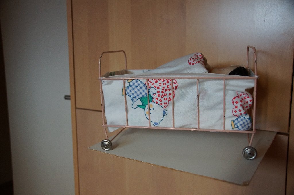 antiek metalen poppenwiegje, Ophalen of Verzenden