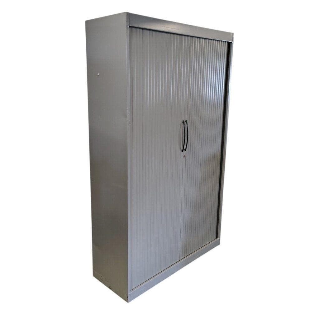 Roldeurkast Zilvergrijs H198 x B120 x D45 3LB B-keus, 100 tot 150 cm, Ophalen of Verzenden, Meerdere deuren, 150 tot 200 cm
