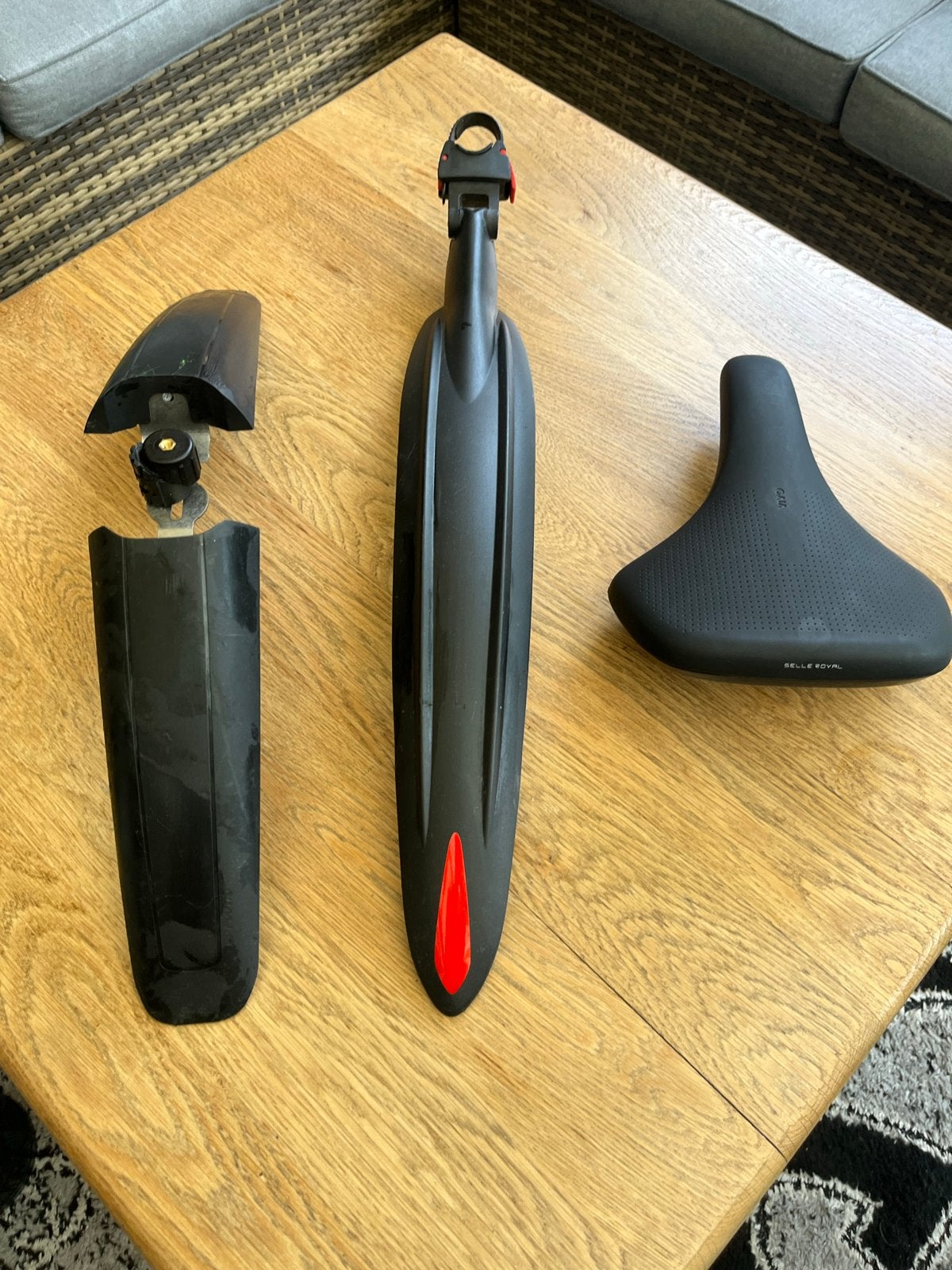 Selle Royal zadel en spatborden set, Fietsen en Brommers, Fietsonderdelen, Gebruikt, Kunststof, Ophalen of Verzenden, Zadel