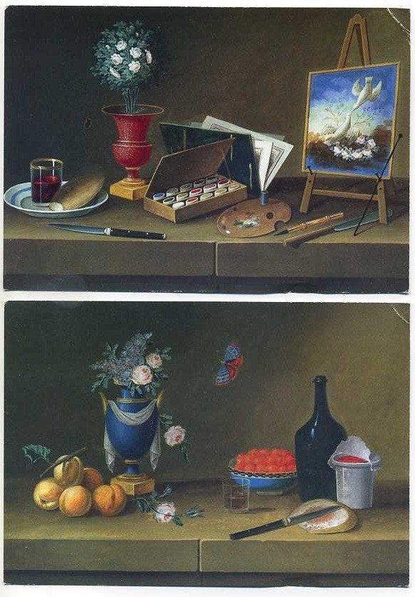 Stillevens van Lelong (2 kaarten), Verzamelen, Ansichtkaarten | Themakaarten, Ophalen of Verzenden, 1980 tot heden, Ongelopen
