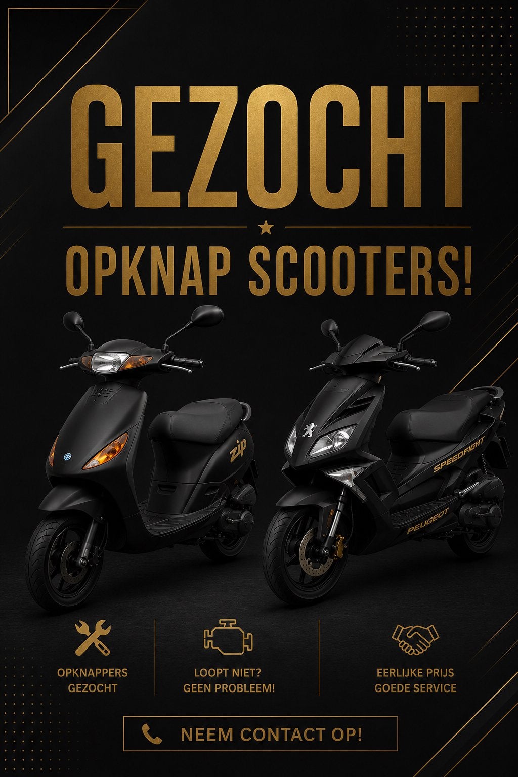 Opknap scooters gezocht!, Ophalen, Gebruikt, Piaggio