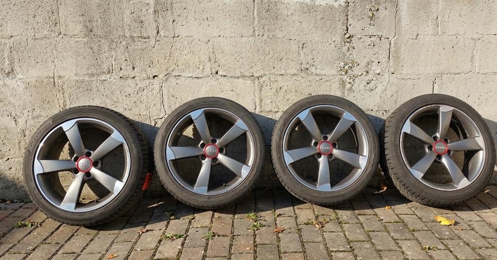 Audi Rotor Rotor RS Velgen 18 inch 245/40 - Set van 4, Ophalen of Verzenden, Gebruikt