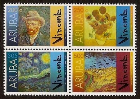 Aruba 450/3 postfris Vincent van Gogh 2010, Postzegels en Munten, Postzegels | Nederlandse Antillen en Aruba, Ophalen of Verzenden