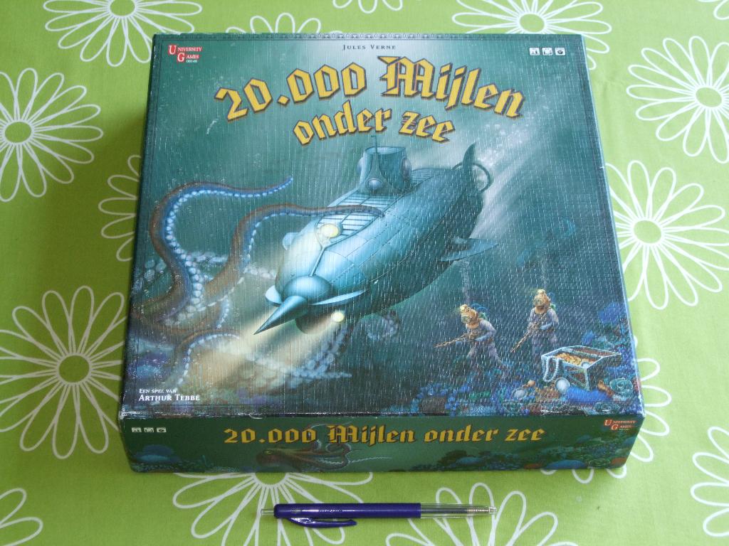 20.000 Mijlen onder zee - bordspel - Jules Verne, Hobby en Vrije tijd, Gezelschapsspellen | Bordspellen, Gebruikt, Een of twee spelers
