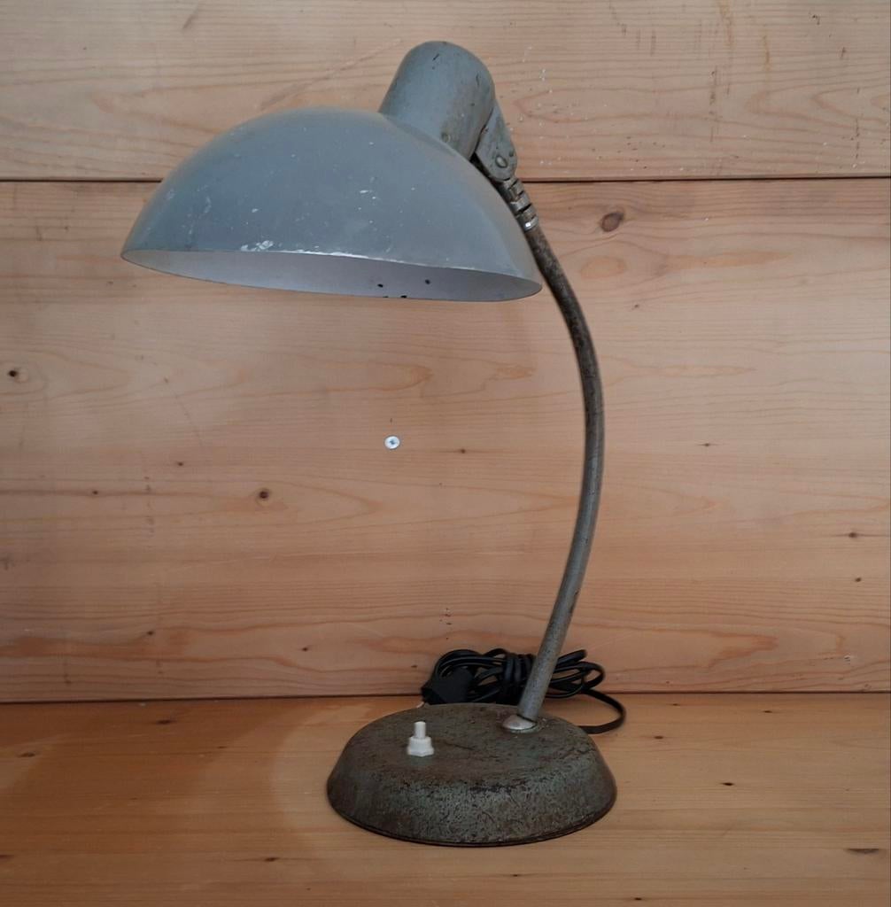 Vintage SIS bureaulamp, 43cm hoog, E27 fitting, Gebruikt, Vintage, Ophalen of Verzenden, Metaal