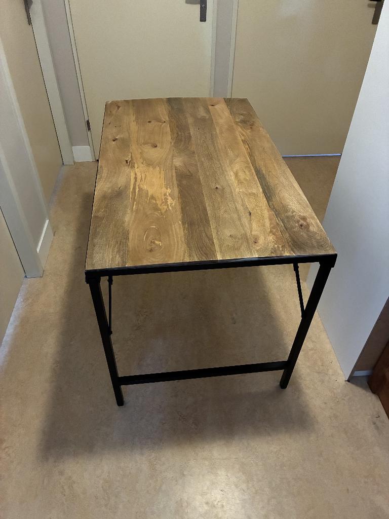 Klaptafel vintage noon 120 cm, 100 tot 150 cm, 50 tot 100 cm, Zo goed als nieuw, Vier personen