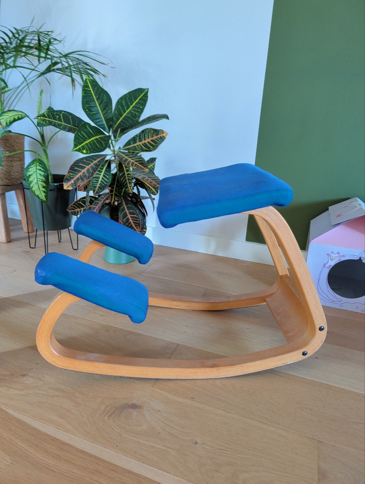 Stokke Variable Balans Kniestoel - Ergonomisch Design, Huis en Inrichting, Ergonomisch, Scandinavisch, Gebruikt, Blauw, Ophalen of Verzenden