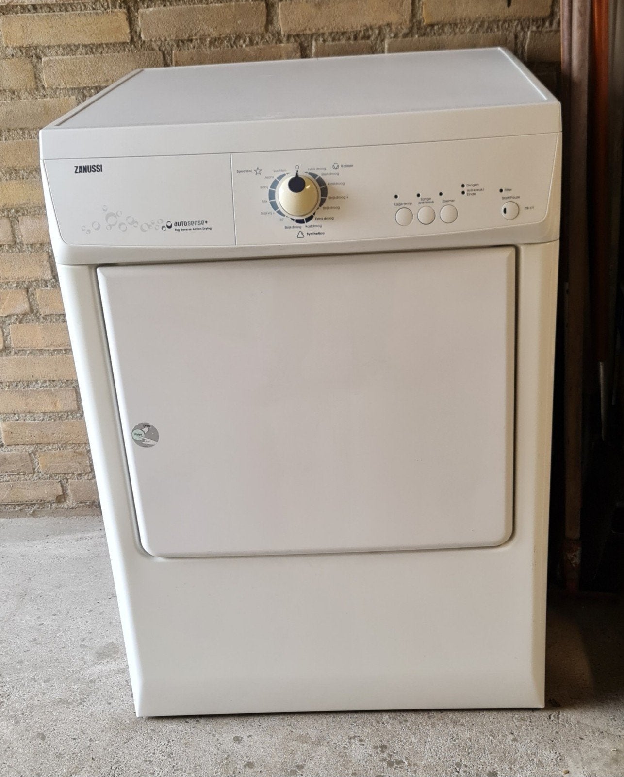 Zanussi ZBT271 Wasdroger, Ophalen, 6 tot 8 kg, Gebruikt, Luchtafvoer