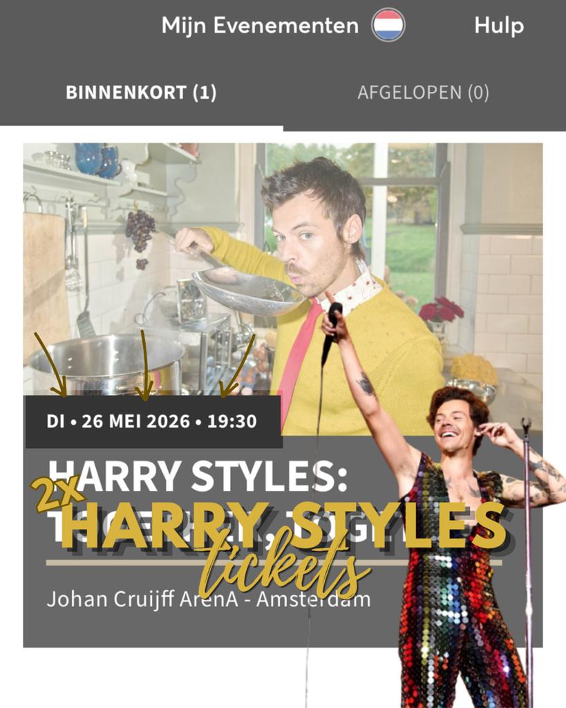 Harry Styles concertkaartjes Amsterdam, Twee personen