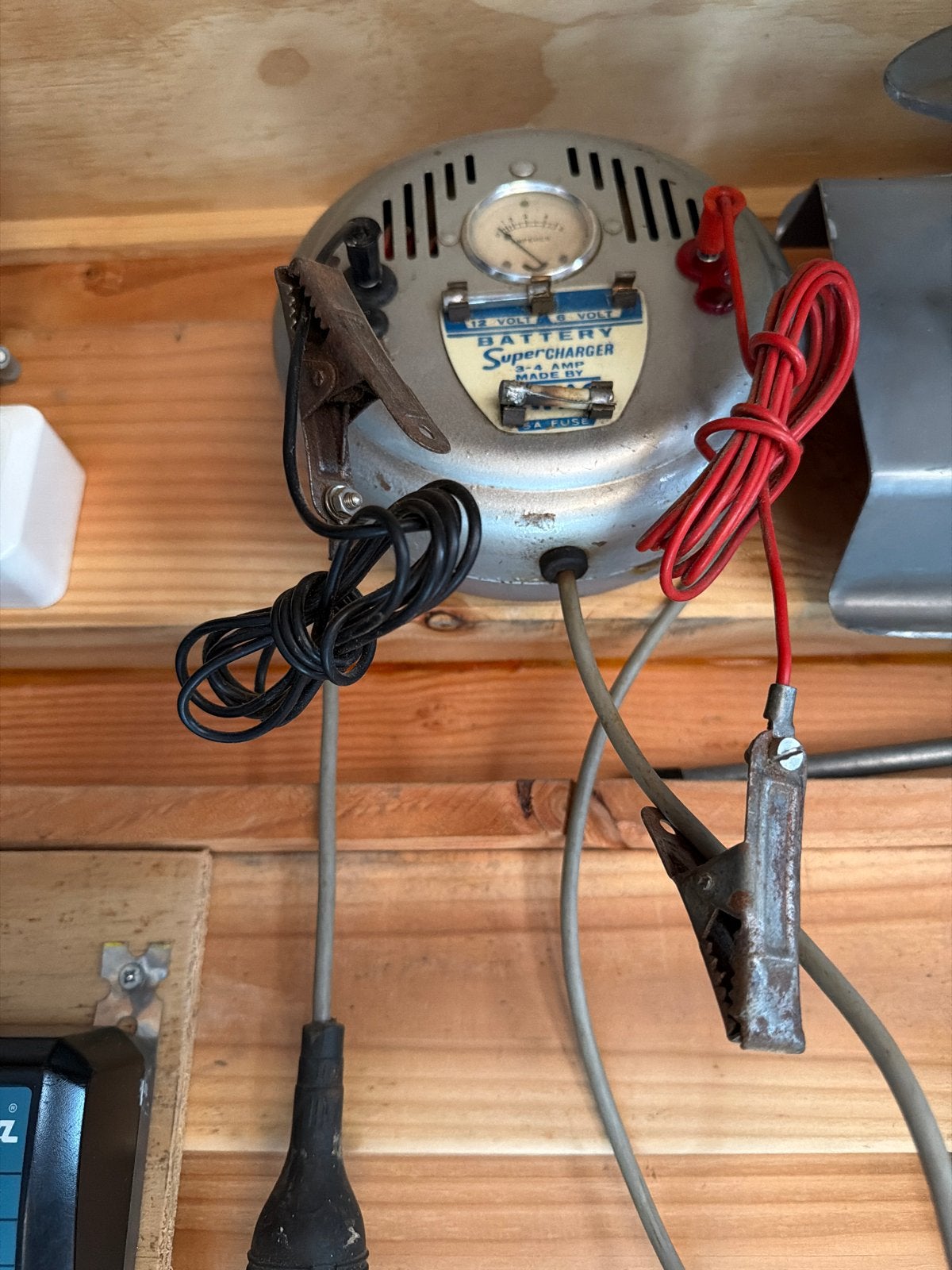 Vintage 6V/12V Acculader - Supercharger, Gebruikt, Universele onderdelen