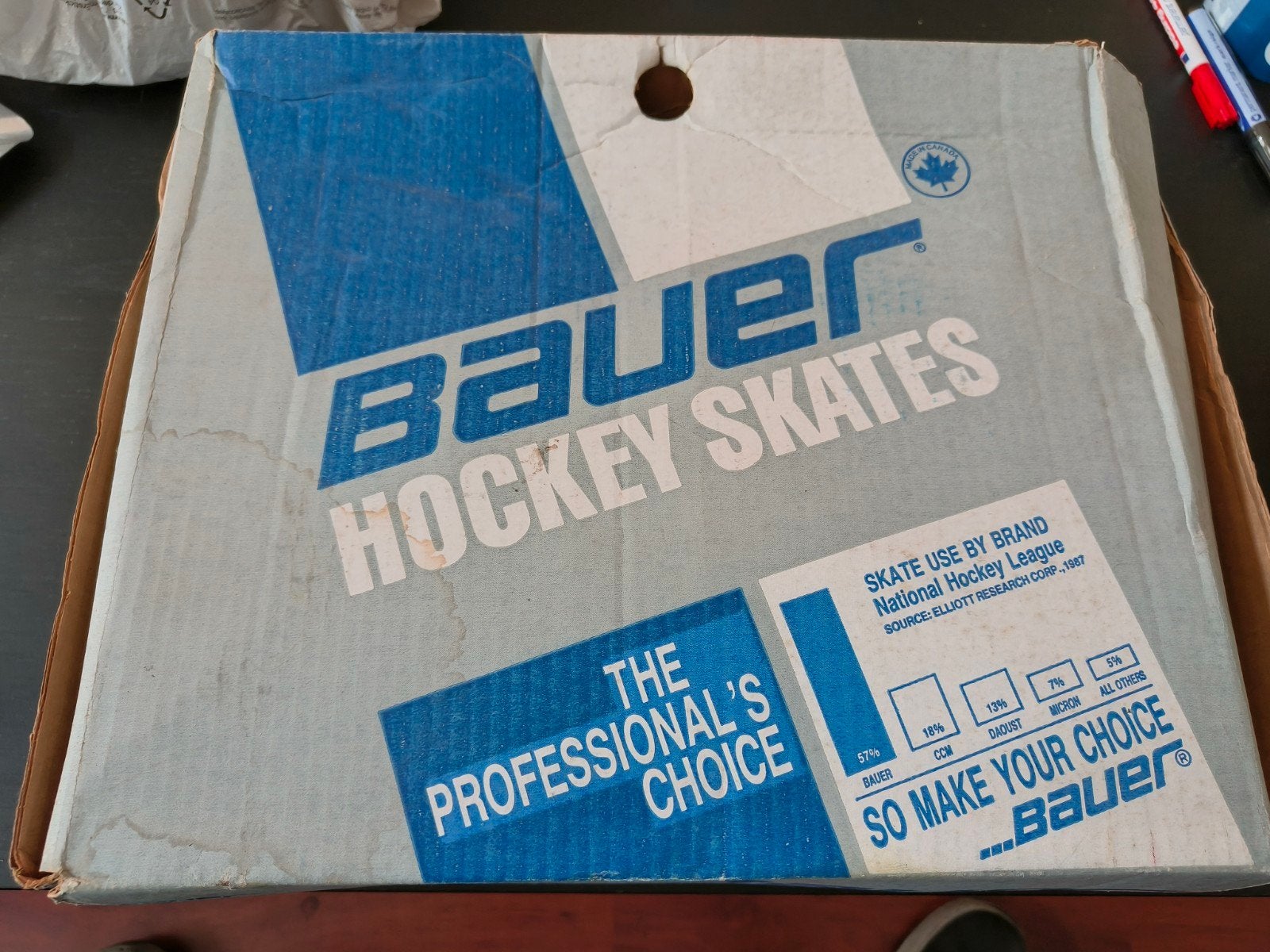 Vintage Bauer Turbo ijshockey schaatsen - Maat 10 SR, Sport en Fitness, Ophalen of Verzenden, Gebruikt, Schaatsen