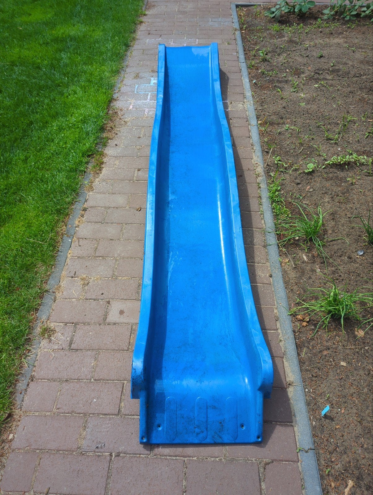 Blauwe glijbaan voor speeltuin of speeltoestel, Ophalen, Gebruikt, Glijbaan