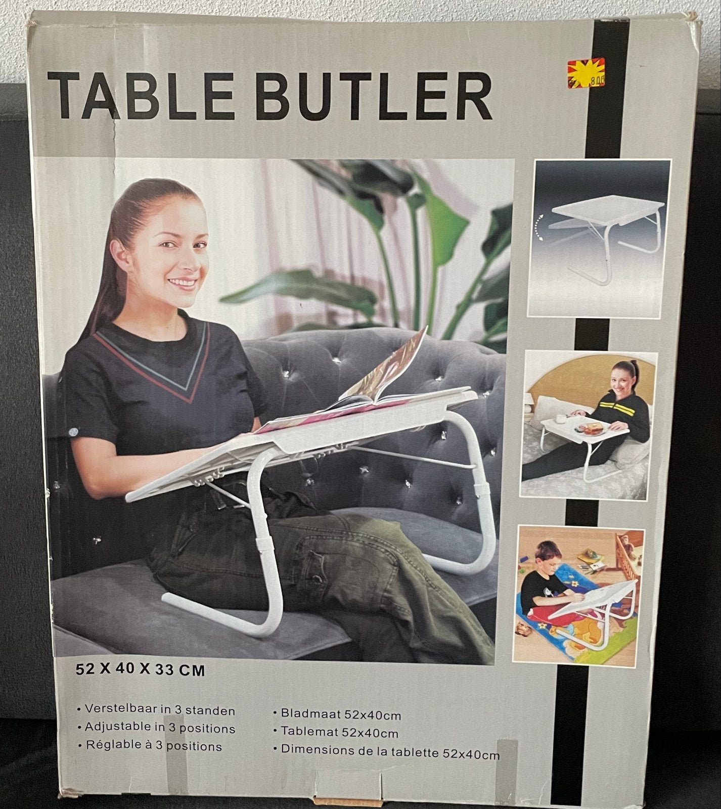 Table Butler - Verstelbare multifunctionele bijzettafel, Minder dan 45 cm, Metaal of Aluminium, Nieuw, Rechthoekig