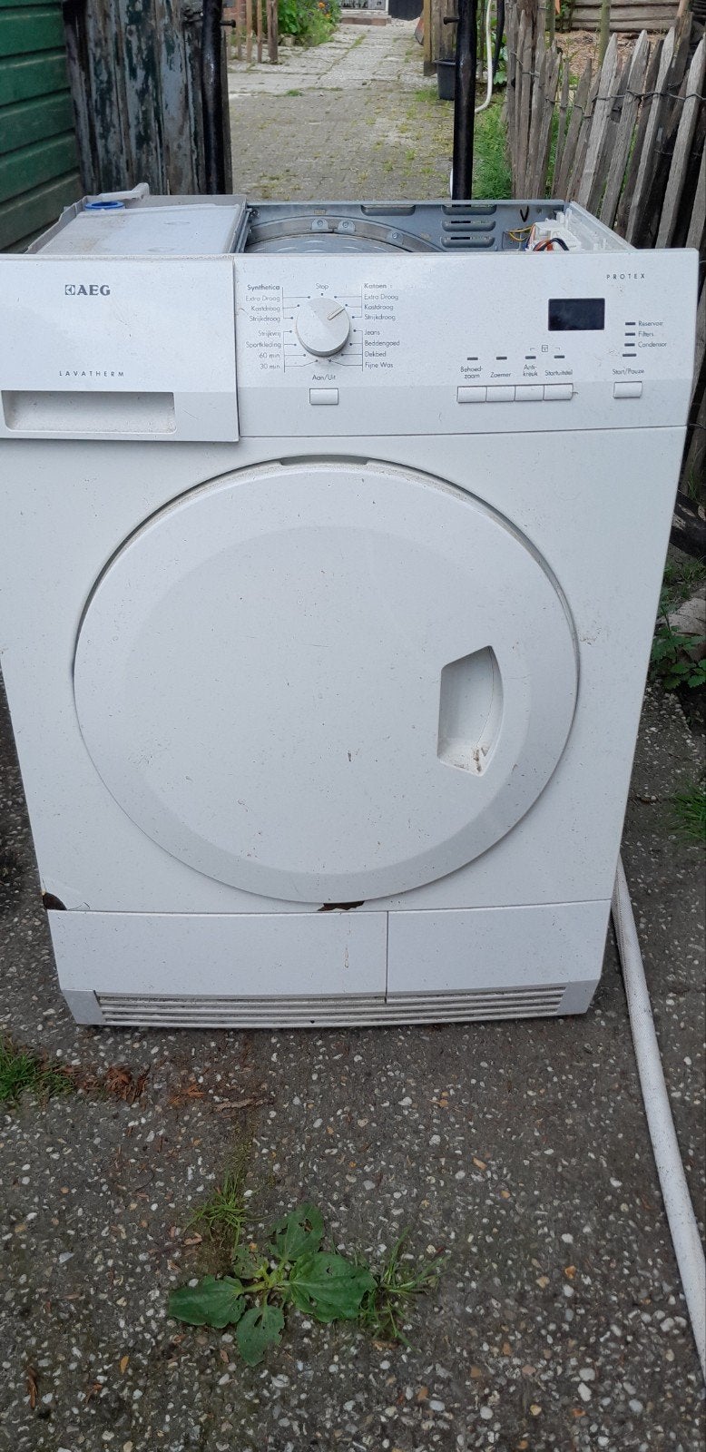 AEG Lavatherm T65280AC Droger - Defect voor onderdelen, Witgoed en Apparatuur, 6 tot 8 kg, Ophalen, Condens, 85 tot 90 cm
