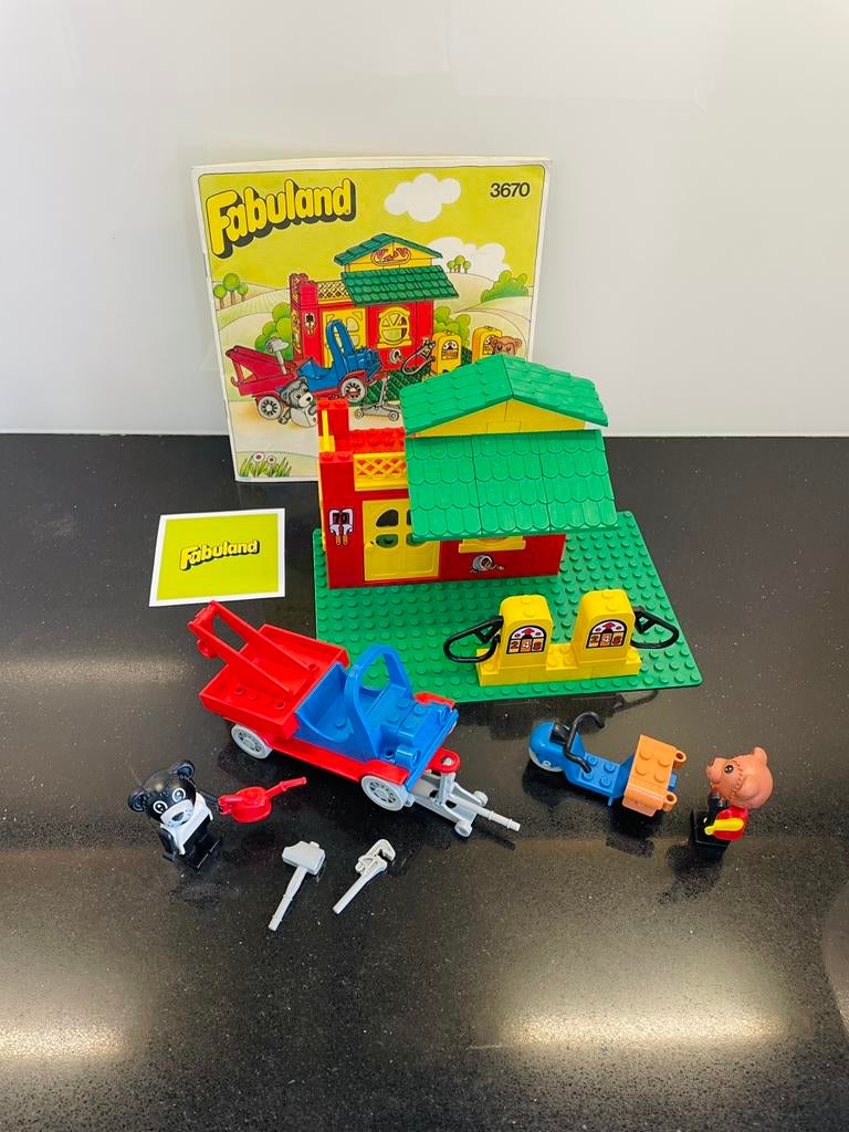 Lego Fabuland 3670 | Service Station, Lego, Ophalen of Verzenden, Zo goed als nieuw, Complete set