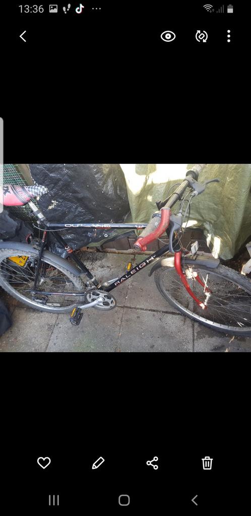 Herenfiets - Raleigh - Gebruikt, Fietsen en Brommers, Fietsen | Heren | Herenfietsen, Ophalen of Verzenden, Gebruikt, Overige merken