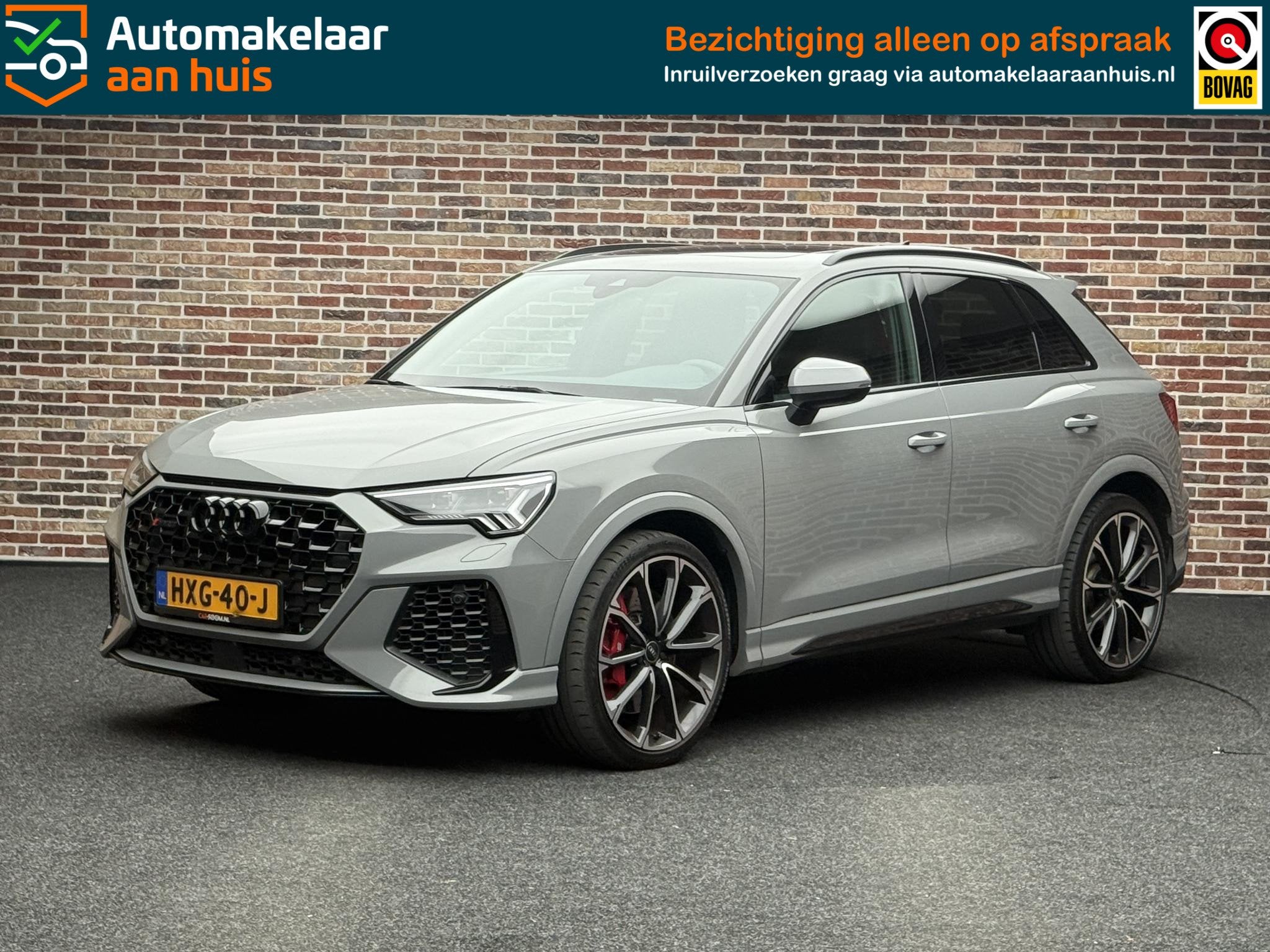 Audi RS Q3 TFSI Nardo Panorama Virtual 360 Trekhaak B&O Memo, Auto's, Audi, Automaat, Dealer onderhouden, Gebruikt, Automatische klimaatregeling