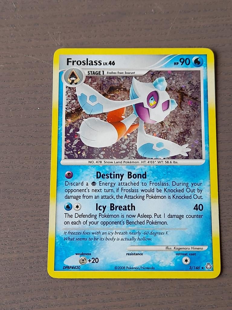 2008 legends awakened 3/146 froslass holo, Ophalen of Verzenden, Zo goed als nieuw, Losse kaart, Foil