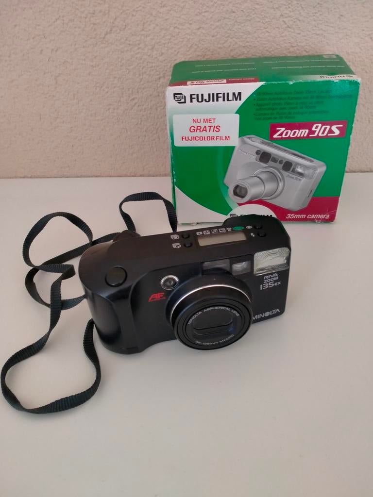 Minolta Riva Zoom 135ex Compact Camera, Audio, Tv en Foto, Fotocamera's Analoog, Ophalen of Verzenden, Gebruikt, Compact, Minolta