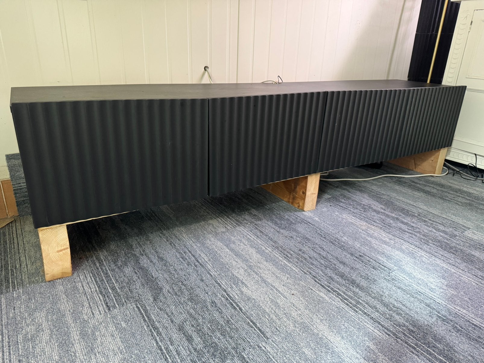 Tv meubel mat zwart,, Ophalen, Zo goed als nieuw, 25 tot 50 cm, Minder dan 100 cm