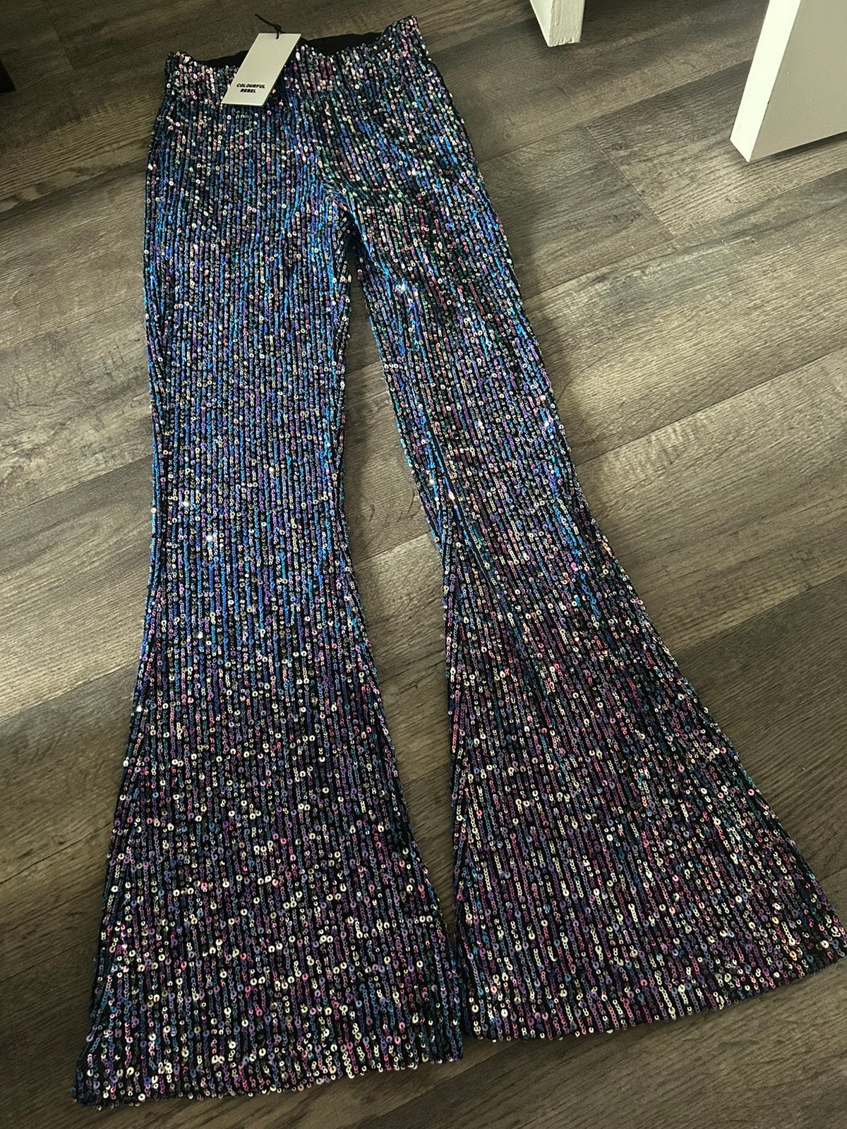 Colourful Rebel Sequins flared pants, maat S, Overige kleuren, Nieuw, Ophalen of Verzenden, Maat 36 (S)