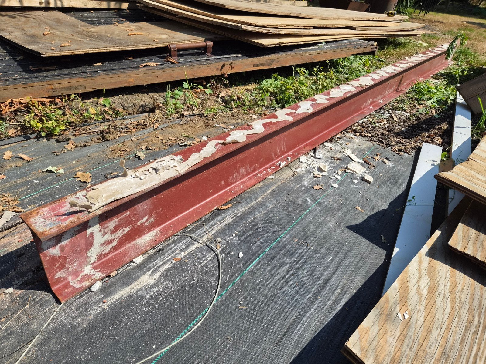 Gebruikte stalen balk - rood IPE180, Doe-het-zelf en Verbouw, Metalen, Ophalen, Gebruikt, IJzer