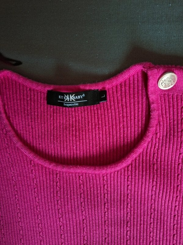 Fuchsia roze mouwloze top met gouden knopen, Kleding | Dames, Kitikaby, Maat 42/44 (L), Ophalen of Verzenden, Zo goed als nieuw