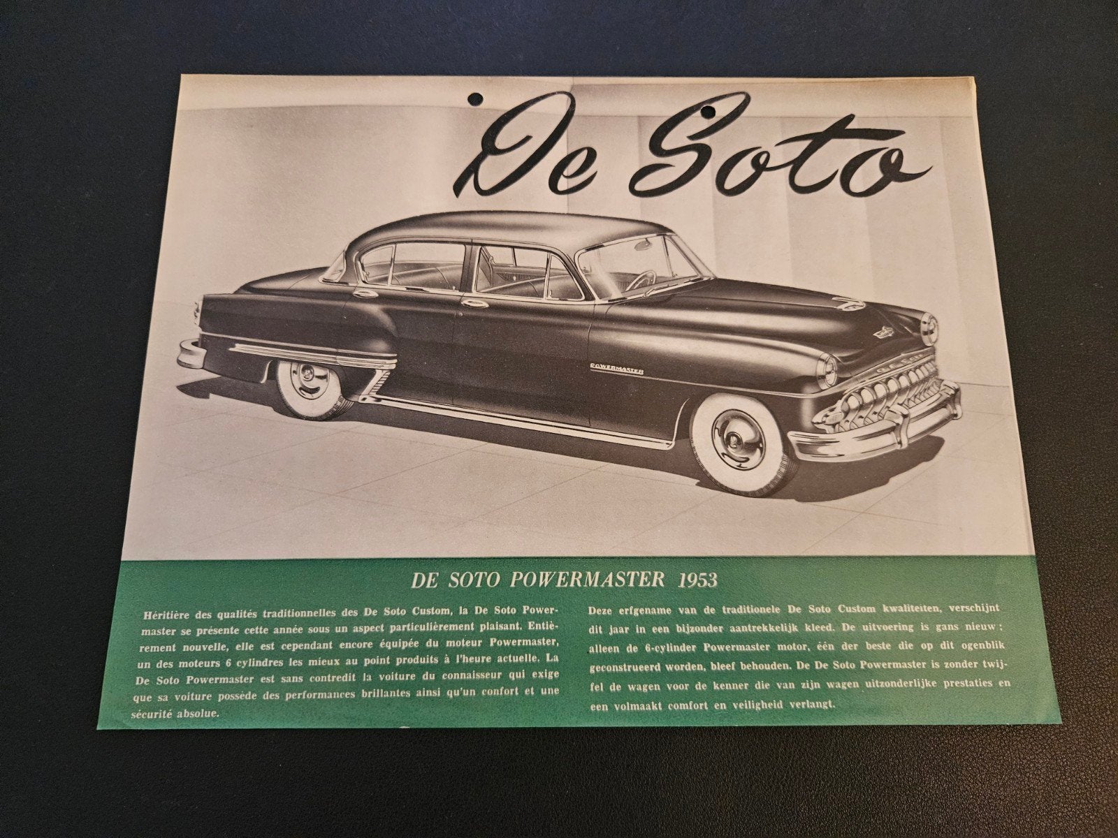 Leaflet De Soto PowerMaster 1953, Ophalen of Verzenden, Zo goed als nieuw, Overige merken