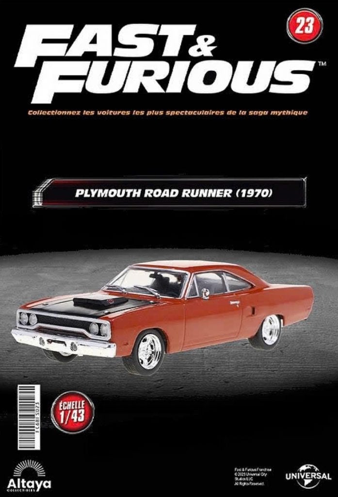 Plymouth Road Runner 1970 1/43 FAST & FURIOUS ALTAYA # 23, Verzenden, Nieuw, Auto, Overige merken