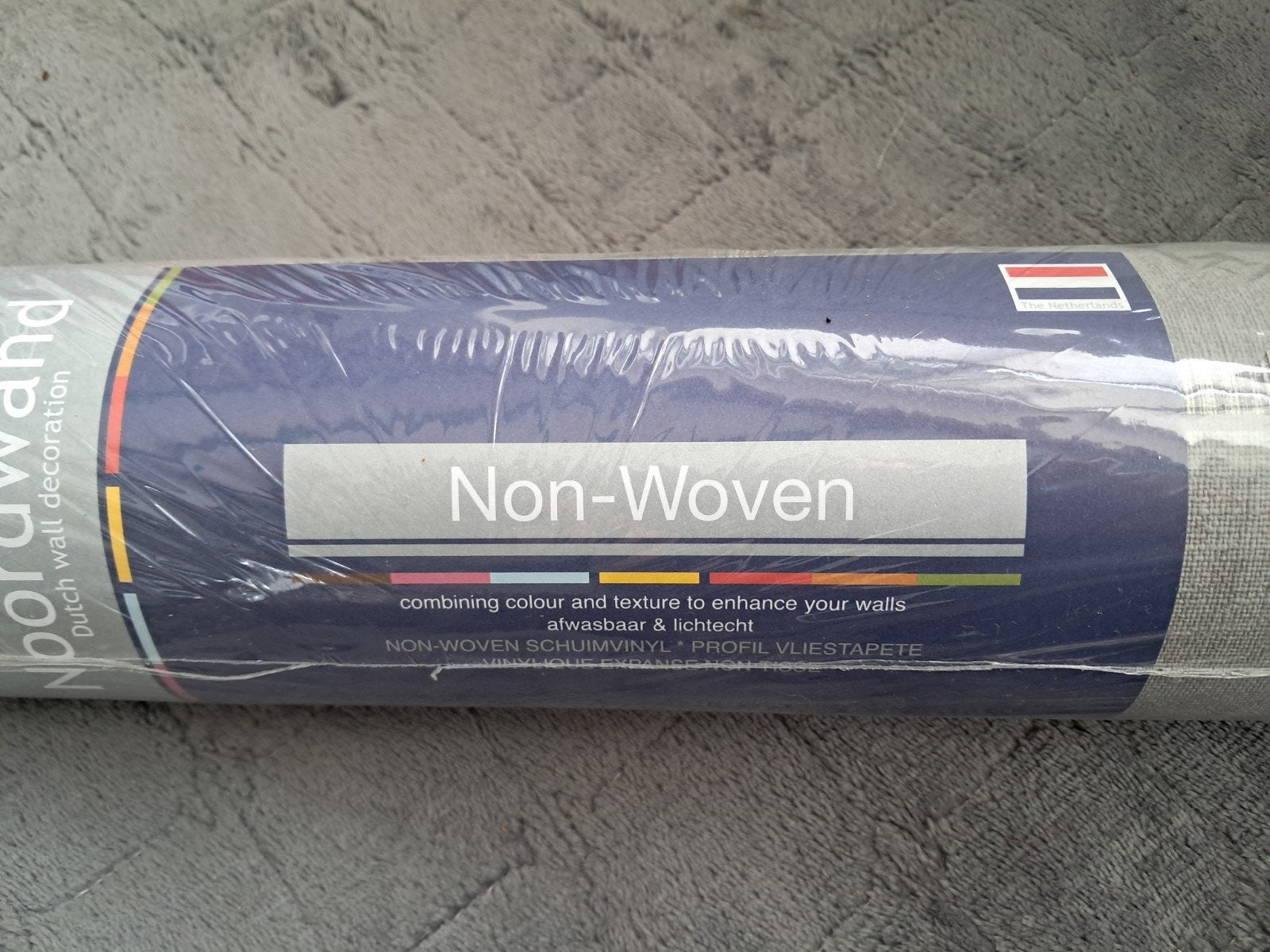 Nieuw Noordwand Vliesbehang - Grijs Geometrisch Patroon, Huis en Inrichting, Stoffering | Behang, Ophalen of Verzenden, Grijs