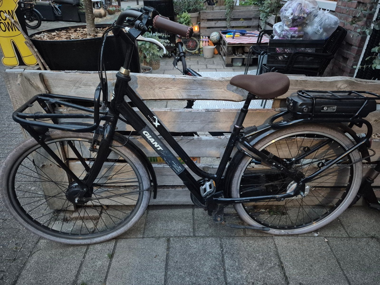 Giant elektrische fiets met voordrager en Energypak, Fietsen en Brommers, Elektrische fietsen, Ophalen, Gebruikt